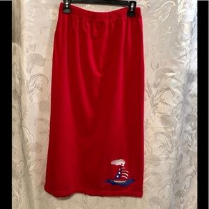 Quacker Factory Maxi Skirt Red Small